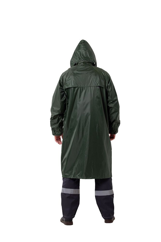 Плащ нейлоновый с ПВХ влагозащитный, зеленый