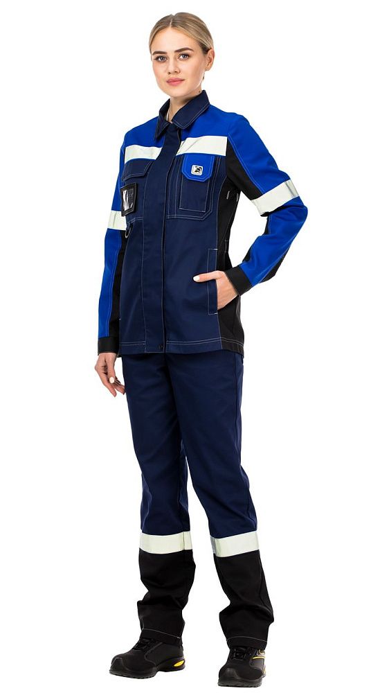 Куртка женская рабочая летняя для ИТР Виват NEW серо-черно-красная