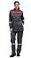Костюм женский рабочий "Тимбер" РФ серый-красный с брюками